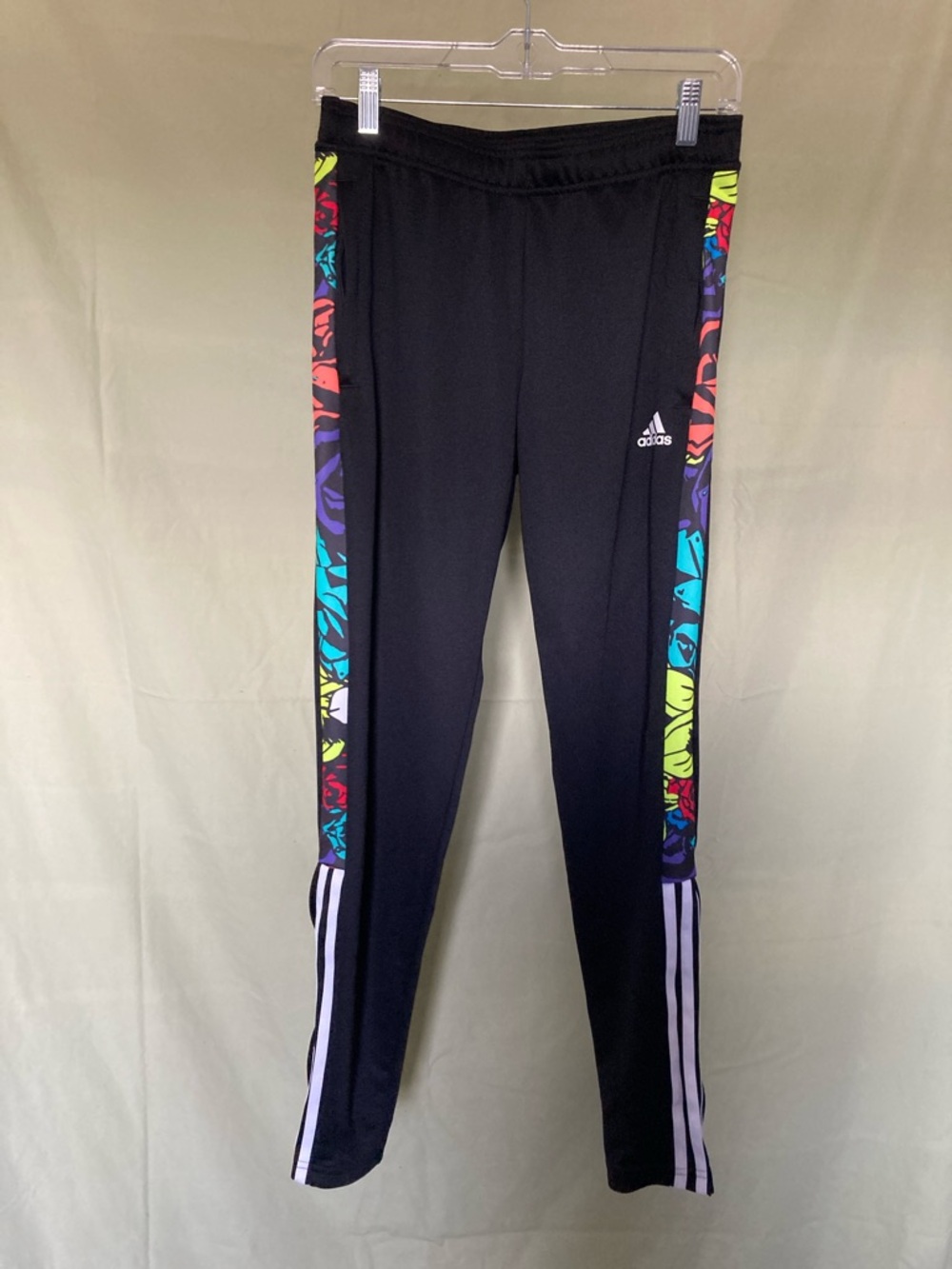 Adidas Women’s Track/Joggers Zipper Pockets&Ankles Elastic/Tie Waist Size-XS